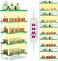 5-Tier Seed Starter Tray Plant Stand with Grow Lights Full Spectrum Sunlike Plant Light for Indoor/Greenhouse Small Plant Pots Cell Trays Succulents Seedlings Gardening