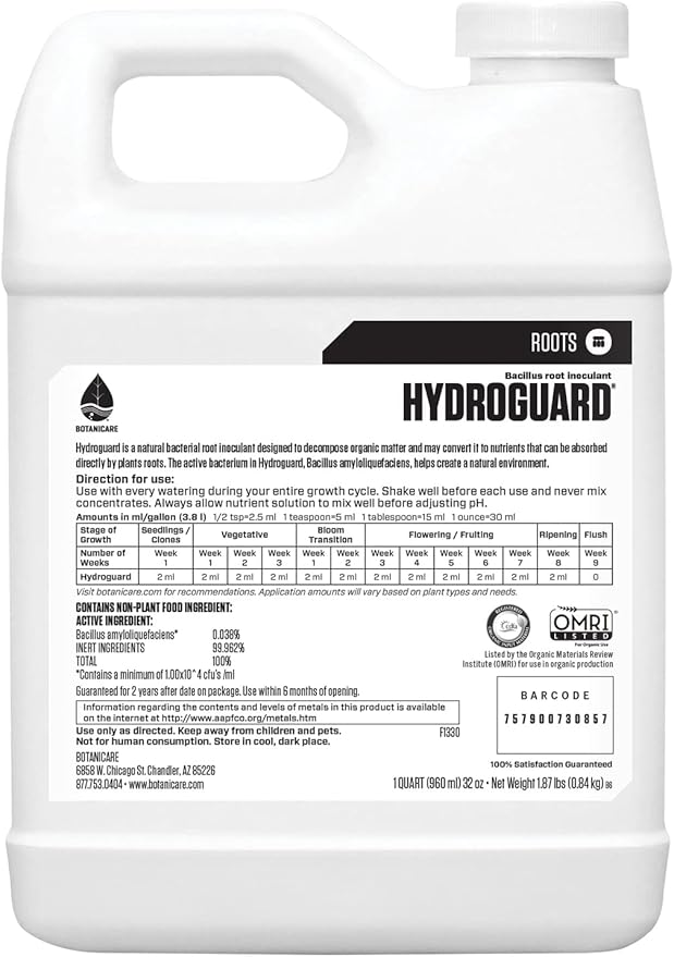 Botanicare Hydroguard Bacillus Root Inoculant Quart