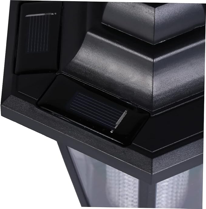 Solar Hexagonal Garden Light Decorative Lamp Practical Courtyard Illumination Medium Black Design with White Light Easy Installation for Landscape Use