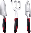 FANHAO Garden Tool Set 3 Piece Heavy Duty Garden Trowels Cast-Aluminum Garden Hand Shovels with Non-Slip Rubber Grip Idea for Transplanting Weeding Digging and Planting