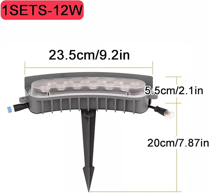 Aluminium Trees Floodlights IP65 Weatherproofwith Ground Plugfor Courtyards(Yellow Light1 Sets)