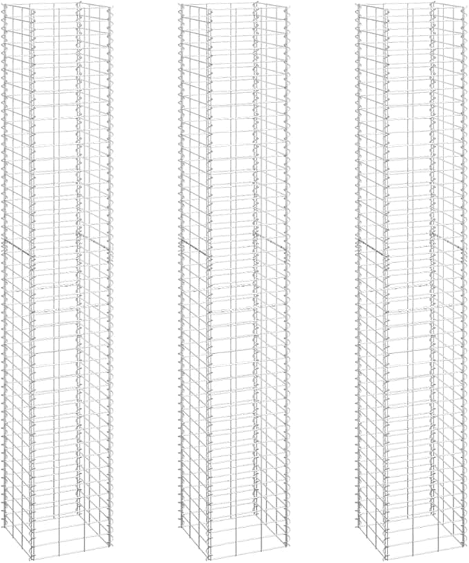 Gabion Raised Bed Silver Rust-Proof and Weather-Proof Iron Large Gardening Pots &amp Planters 151251