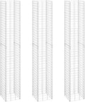 YAFF Metal Gabion Raised Bed Rectangular Rustic Silver Iron 78.7 Inch Long Garden Planter for Outdoor Use