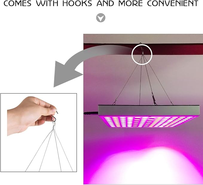 LED Grow Light Full Spectrum Panel Indoor Plants Growing Lights Plant Lamp with IR &amp UV Red White Blue LED Plant Lights for Hydroponics Greenhouse Seedling Veg and Flower45W