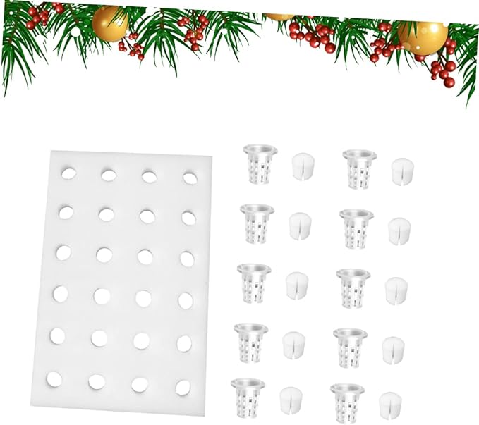 GALPADA Planting Tray Includes Cylinder Sponge Cups and Planting Baskets Hydroponic Floating Gardening for Greenhouse Vegetable Cultivation
