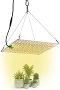 LED Grow Light Panel Lamp for Indoor Plants Full Spectrum with White Blue Red UV IR LEDs for 3x3ft Coverage Grow Tent Greenhouse Veg and Bloom Seedlings Hydroponics65W