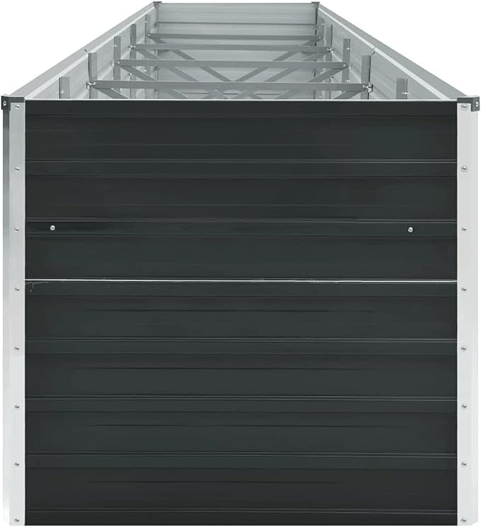 Raised Bed Galvanized Steel Large Garden Planter Box 480x80x77cm for Outdoor Vegetables Flowers and Herbs