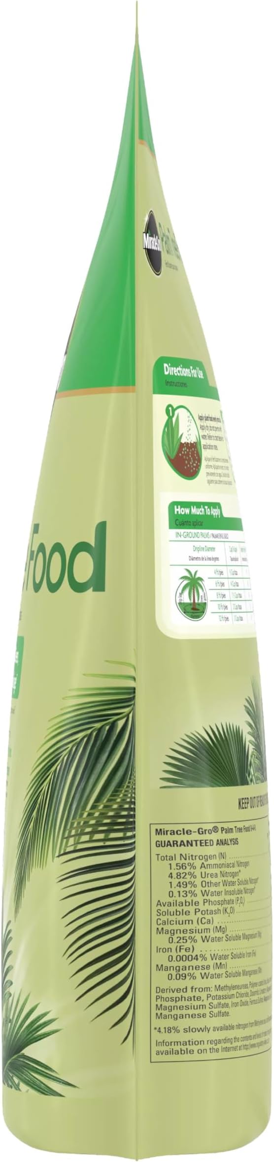 Miracle-Gro Palm Tree Food Plant Food for Deep Green Faster Growing Foliage with Slow Release Nitrogen 20 lbs.