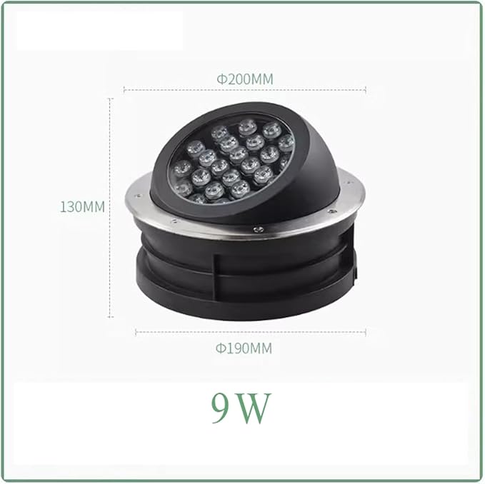 Outdoor Ground Light 60° Embedded Polarized Spotlight IP66 Waterproof AC85-110V LED Underground Light for Garden Deck Driveway Patio Decorative Landscape Light