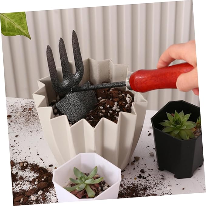 DOITOOL Multipurpose Garden Tool with Shovel Hoe and Rake for Flower and Vegetable Planting Outdoor Gardening Tools for Easy Digging and Soil Cultivation