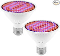 2Pack 30W Indoor Planting Lamping UV/IR Full Spectrum Natural Red Blue Flower Hydroponic Bulbs AC100-277V Hydroponic Potted Moss Fill Bulb 110v Greenhouse Tent Vegetable Flowers Succulent E27/E26