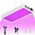 Indoor LED Plants Lights 500Watts Equivalent IP65 Waterproof Full Spectrum Growing Lamps 100-277V Vegs/Bloom Dimming 2Modes Greenhouse Tent Red Blue UV/IR Seeding Hydroponic Lighting With Hook US Plug