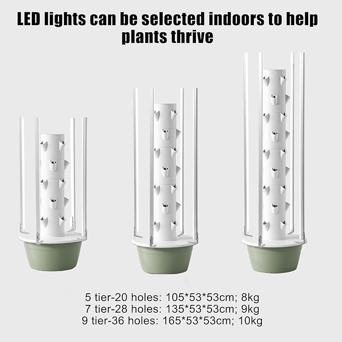 Hydroponics Growing System 5 Tier 20 Holes Indoor Herb Garden with Led Light Smart Timeing Automatic Water Circulation 4 Accessories Indoor Garden for Home Kitchen Vegetables