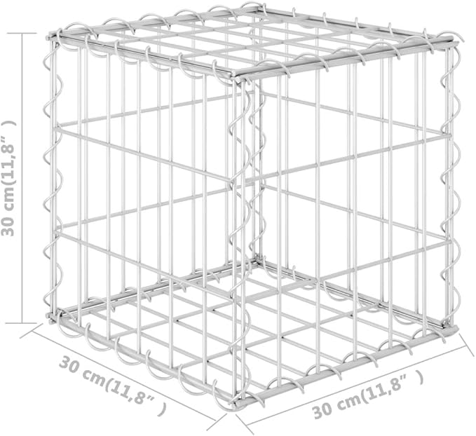 Gabion Basket/Planter/Raised Vegetable Bed Residential Landscape Cube Gabion Raised Bed Steel Wire 11.8x11.8x11.8