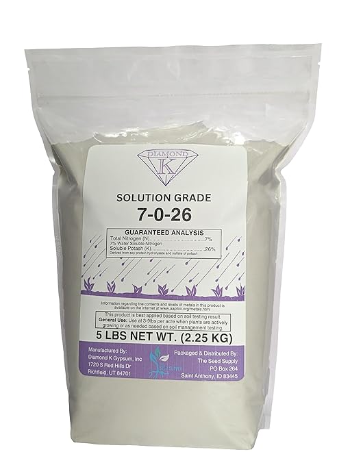 5 Pounds 7-0-26 Nitrogen &amp Potassium Soluble Garden Fertilizer Powder