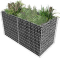 Galvanized Steel Garden Raised Bed 70.9x35.4x39.4 Versatile and Durable Outdoor Garden Steel Gabion Planter Ideal for Flowers and Plant Beds Silver-867