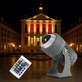 10W Rotation Spotlight - Long Range LED Flood Lights Narrow Beam Angle Landscape Lamps AC 220V Outdoor Wall Washer IP65 Building Exterior Wall Lighting Projector(RGB+Remote Control)
