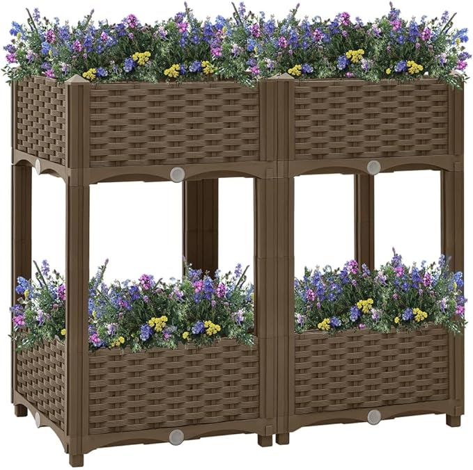 Raised BedGarden PlantersGarden PlantersGarden CenterpiecesGarden BedsRaised Beds for Growing FlowersHerbs and Fruits31.5x15.7x28 Polypropylene