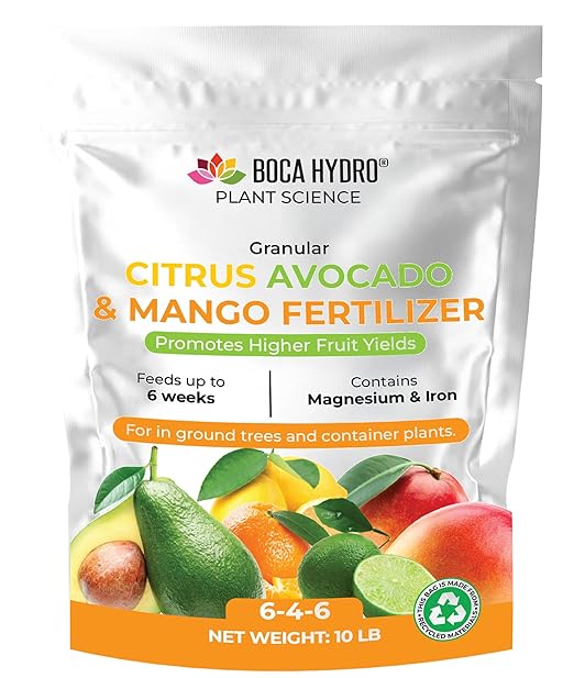 Granular Citrus Avocado and Mango Fertilizer 6-4-6 + 11.5% Calcium (10 Lb)