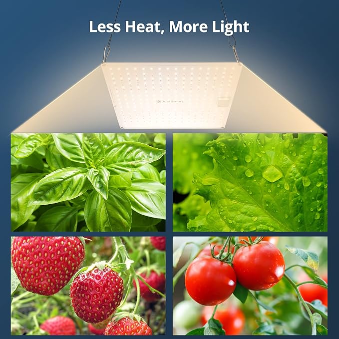 Litake 2X1000W Full Spectrum 256 LED Beads LED Grow Lights with 3x3 Coverage 2-Pack 10 Levels of Dimming 6 Timing Modes Grow Lamp with Seedling Growing and Blooming Mode for Indoor Plants