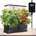Indoor Garden Led Grow Light Full Spectrum LED Grow Lamp for Indoor Plants with Intelligent Controller Height Adjustable Ideal for Home Desk Plant Lighting (Black 16 * 6.3 * 7.1 inch)