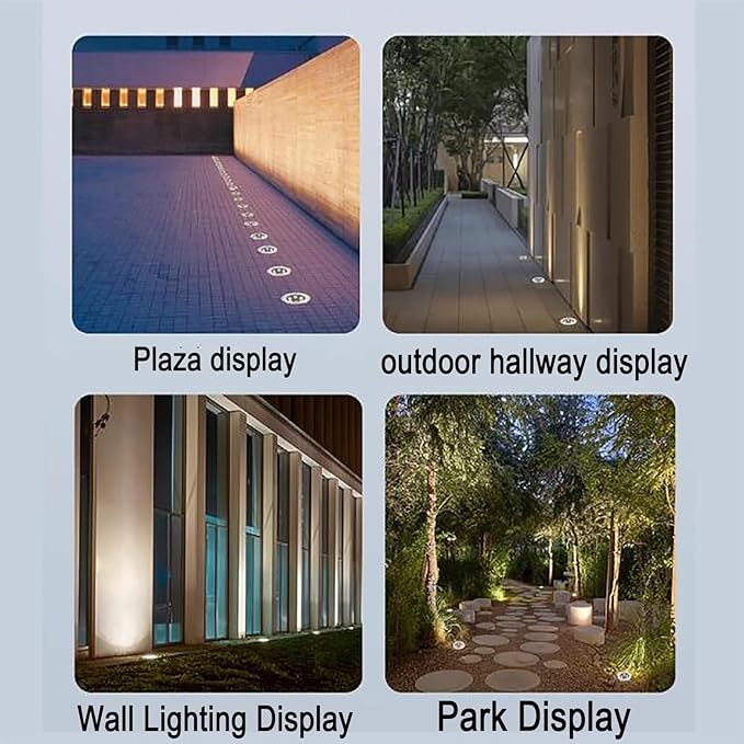 LED Landscape Lights - Low Voltage 24V Outdoor Buried Ground Lamps IP67 Waterproof Ultra-Thin Spotlights for Garden Driveway Patio 6W Yellow Light (Green 18W)