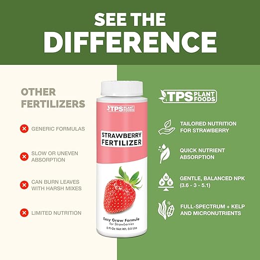 Strawberry Fertilizer for Fruit and Berry Gardens Liquid Plant Food 32 oz (1 Quart)