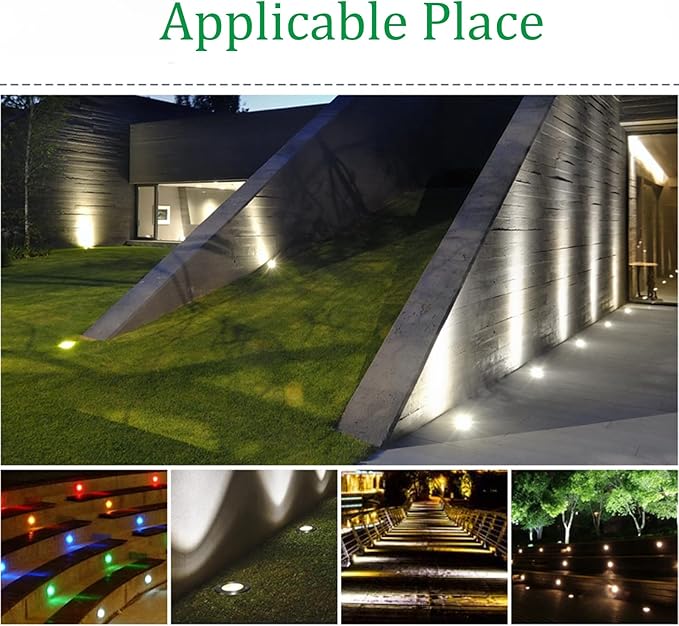Recessed Underground Light IP67 Waterproof Pathway Lights 85-110V Spotlights for Stairs Patio Garden Tree Yard Landscape Lamp