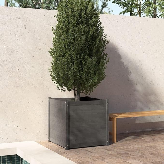 Solid Pine Garden Planter for Landscape Fence Garden Rock Retaining Walls Galvanized Steel Wire Mesh 27.6 in.