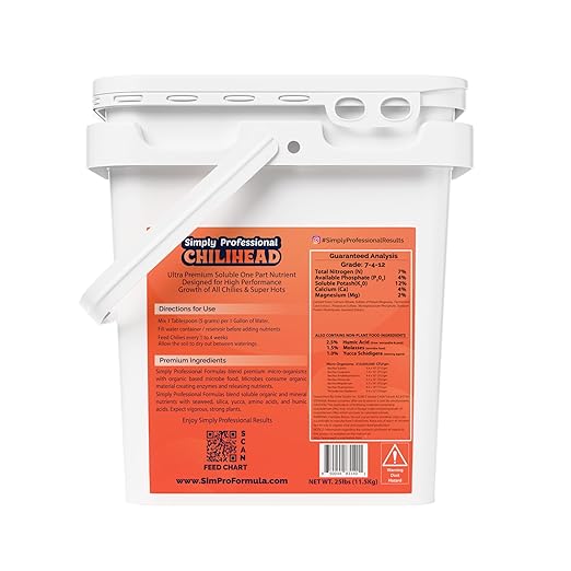 Chilihead Formula - All-in-One Fertilizer for Peppers &amp Chilies with Balanced Nutrition - Water Soluble Plant Food for Bold Harvests &amp Thriving Plants - 25 LB Bucket