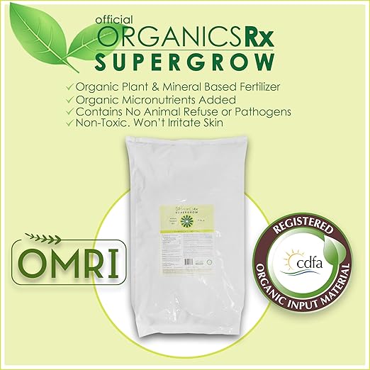 Supergrow 7-6-6 Fertilizer Powder for Plants/Gardening 50lb - Water-Soluble Powder Grow Bigger Yields - Ideal for All Vegetables Fruits Flowers or Trees
