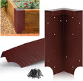 Therwen 8 Set Raised Garden Bed Corner Brackets with 128 Screws Fit Lumber up to 2 Inch x 12 Inch Metal Planter Box Rust Resistant Raised Bed Brackets for Vegetable Garden(Copper)