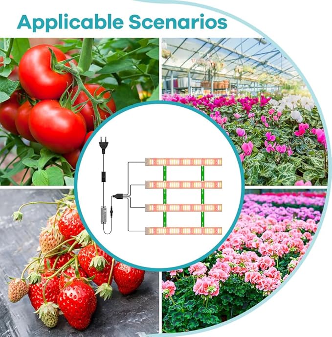 2PCS 1600W Indoor Planting Grow Lights LED Full Spectrum -Dimmable with UV &ampIR designed to Sunlight for indoor plants Has Veg And Bloom modes Ideal for Growth Box Greenhouse Hydroponic Potting Flo