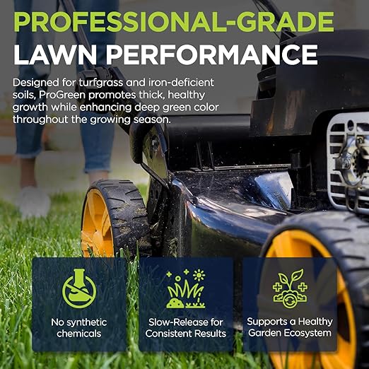 Supply Solutions | ProGreen 12-0-8 Plus 14% Iron | Granular Lawn and Garden Fertilizer - Plant Food Support for Deep Green Color and Stronger Roots - Perfect Spring Boost for Lawns (10 Pounds)