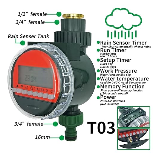 Garden Supplies 5-50M Garden Micro Drip Irrigation Automatic Watering System Kit Timer Controller DIY Mist Spray Cooling for Potted Plants Nozzle(Navy Blue)