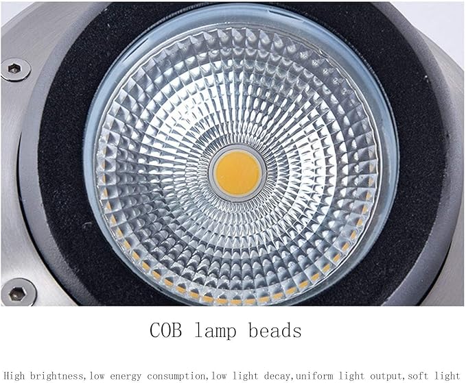 Ground LED Landscape Light - COB Outdoor Recessed Led Spotlight Ip65 Waterproof AC85~110V Garden Background Wall Spotlights/Led Tilt-Head Underground Lights/For Lawns/Landscape Wall Washers (Whi