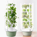 Hydroponic Tower Hydroponics Growing System Tower with Pump and Movable Water Tank with LED Light for Home Kitchen Vegetables5thfloor