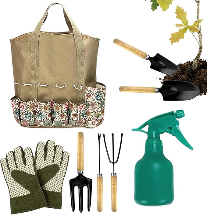 Garden Tools Set Outdoor Planting Supplies Gardening Gear with Ergonomic Construction Plant Care Tools for Home Use Tool Set with Ergonomic Handle Design Equipment for Gardeners