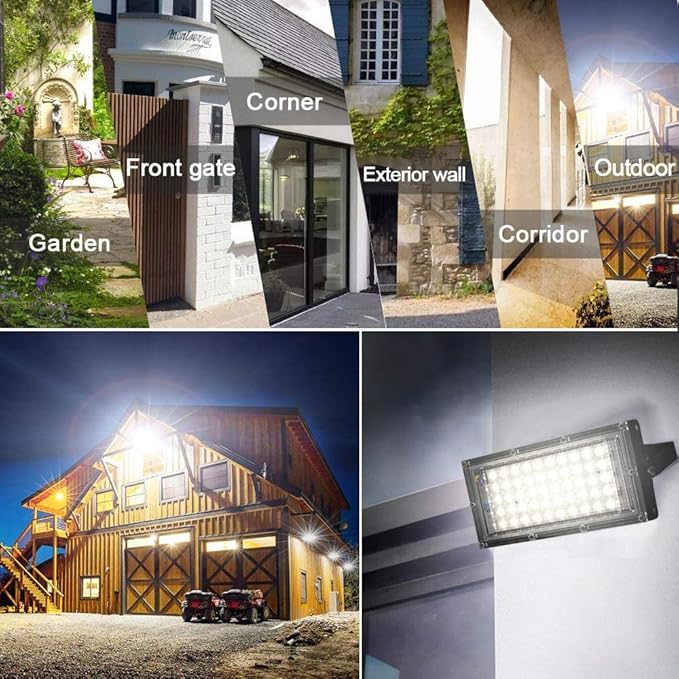 Fengyan Landscape Lights 2Pcs 50W 100W LED Grow Light PhytoLamp AC220V Indoor Full Spectrum LED Plant Grow Lamp LED Outdoor Floodlight Grow Box for Plant LED Street Lamp