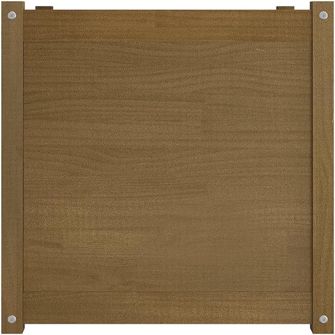 Garden PlanterIndustrial Rustic PlantersVegetable PlantersPlant Privacy FenceBackyard Raised BedsHerb Plantersfor PatioOutdoorYard DecorationHoney Brown 23.6x23.6x23.6 Solid Wood Pine