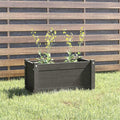 Garden Planter Raised Garden Bed Planter Boxes Outdoor Suitable for Backyard Flowers Restaurants Patios Gray 23.6x12.2x12.2 Solid Wood Pine