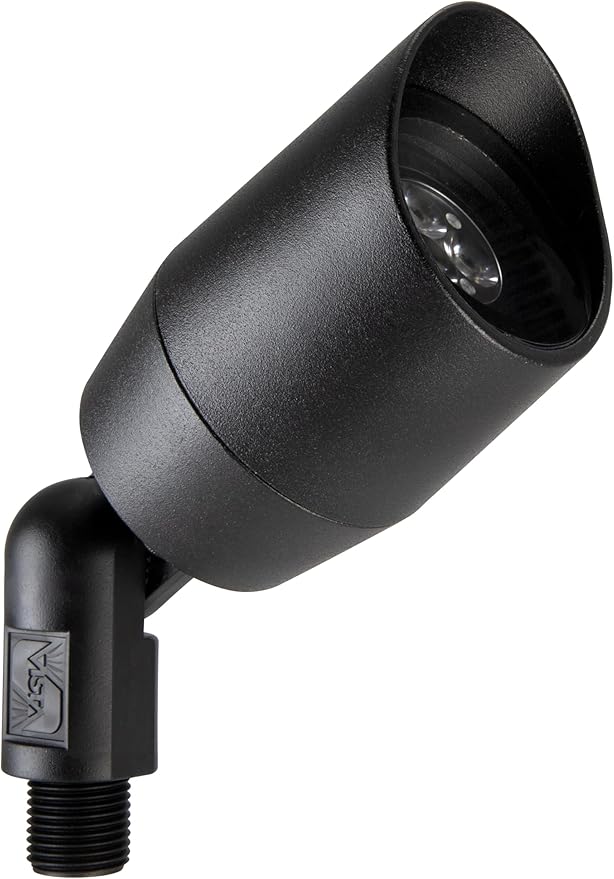 SPW Vista Professional Outdoor Lighting GR-5006-B-NL Up Light/Accent Landscape Lamp with Aluminum Housing &amp Black Finish (No MR16 LED Bulb Included)