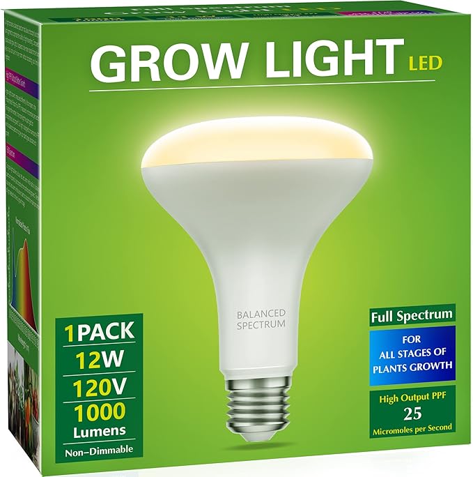 Briignite LED Grow Light Bulb &amp 3 Hanging Grow Light