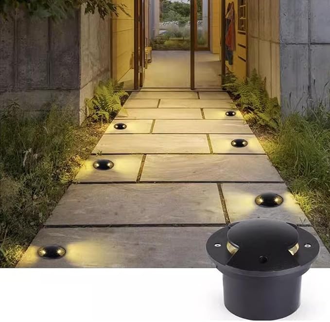 LED Beam Spotlight - AC85-265V LEDs In Ground Lights Underground Light LED 2 Sides Illuminated Outdoor Underground Light IP66 Waterproof Buried Lights(Yellow9w)