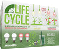 Miracle LED Plant Life Cycle 2-Socket Synchronized Grow Light Kit with 2 Full Spectrum Absolute Daylight + Bulbs and 2 Red Spectrum Multi-Plant Bulbs with Sproutmatic Timer Controls (3 Pack)