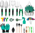 Garden Tool Set Including 9 Succulent Tool Sets 6 Large Heavy-Duty Aluminum Gardening Tools with Gardening Tool Kit Gloves Watering Can Fixing Line and Color Labelis Your Best Helper