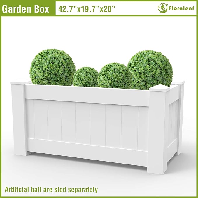 31 X 20 X 20 Raised Garden Box Above Ground Planter for Growing Vegetables Flowers Herbs DIY Gardening Whelping Pen White Vinyl Garden Bed 1 Pack
