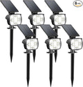 Kaxiida Solar Spot Lights Outdoor Waterproof - 2026 Upgrade 3 Level Ultra Bright Spot Lights Uplights LED Landscape Spotlight for Tree Pathway Wall Adjustable Solar Panel Auto On/Off