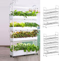 Smart Hydroponics Growing System with LED Light 48/64/90/120 Holes Hydroponic Tower Indoor Garden Hydroponics Growing Sys-tem for Home Vegetables FruitsGrowSponge-120holes