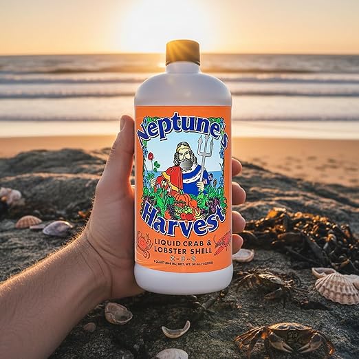 Neptune’s Harvest Organic Crab &amp Lobster Shell Multi-Purpose Liquid Fertilizer (2-0-2) - 36oz Bottle - Rich in Nutrients Soil Fertilizer - Plant Food for Lawns Gardens and Vegetables